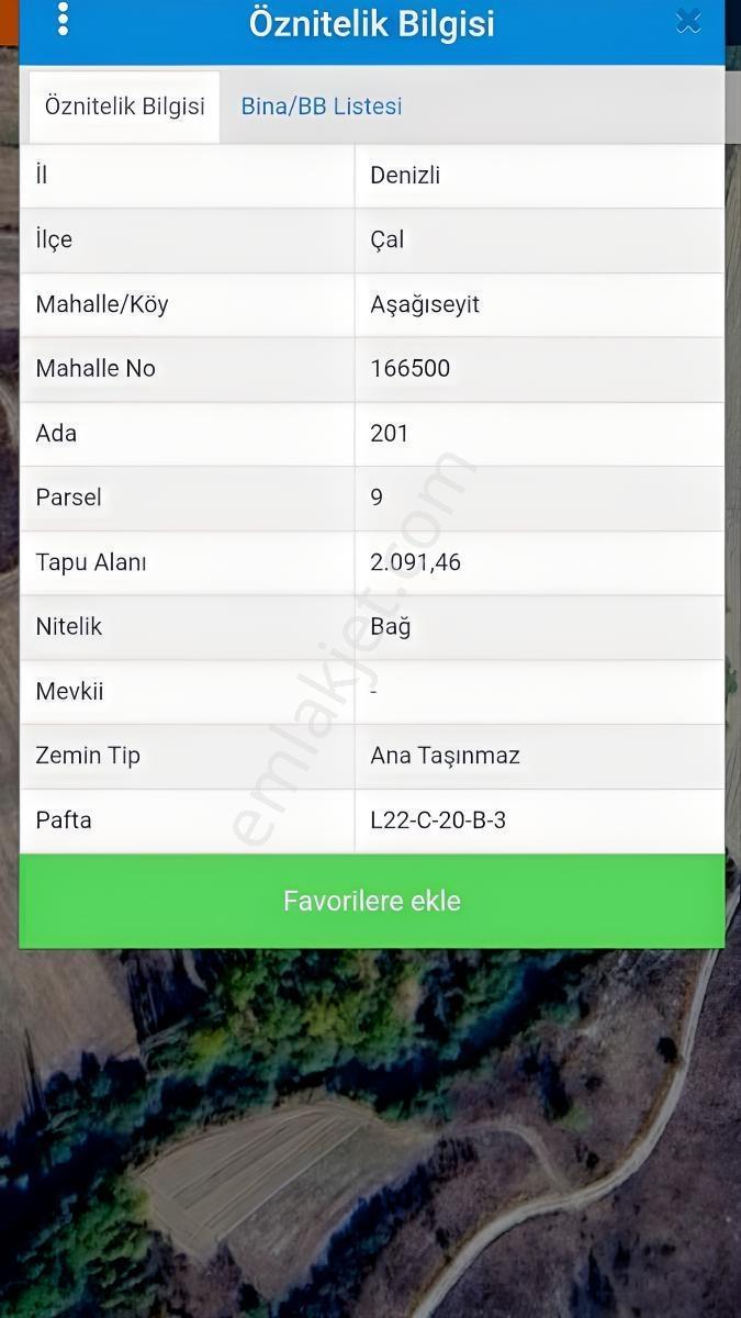 Noradan Çal Aşağıseyit Te Satılık Tarla