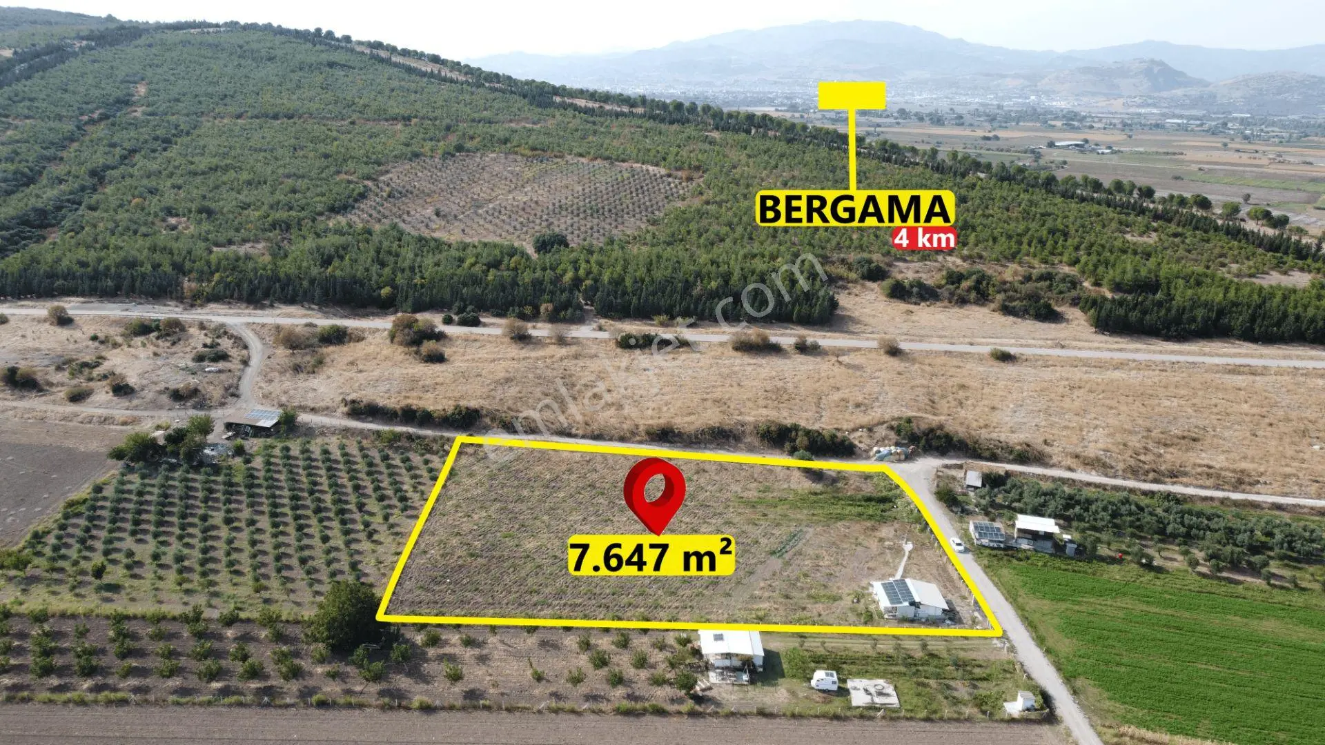 Bergama Kaşıkçı’da Konteyner Evli, Sulama Sistemli Satılık Zeytinlik — fotoğraf 2