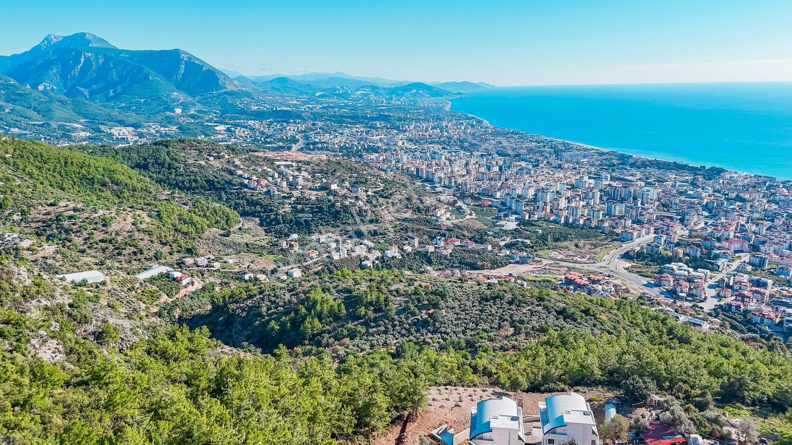 Alanya Büyükhasbahçe'de Deniz Manzaralı 1313m² Satılık Arsa — fotoğraf 2