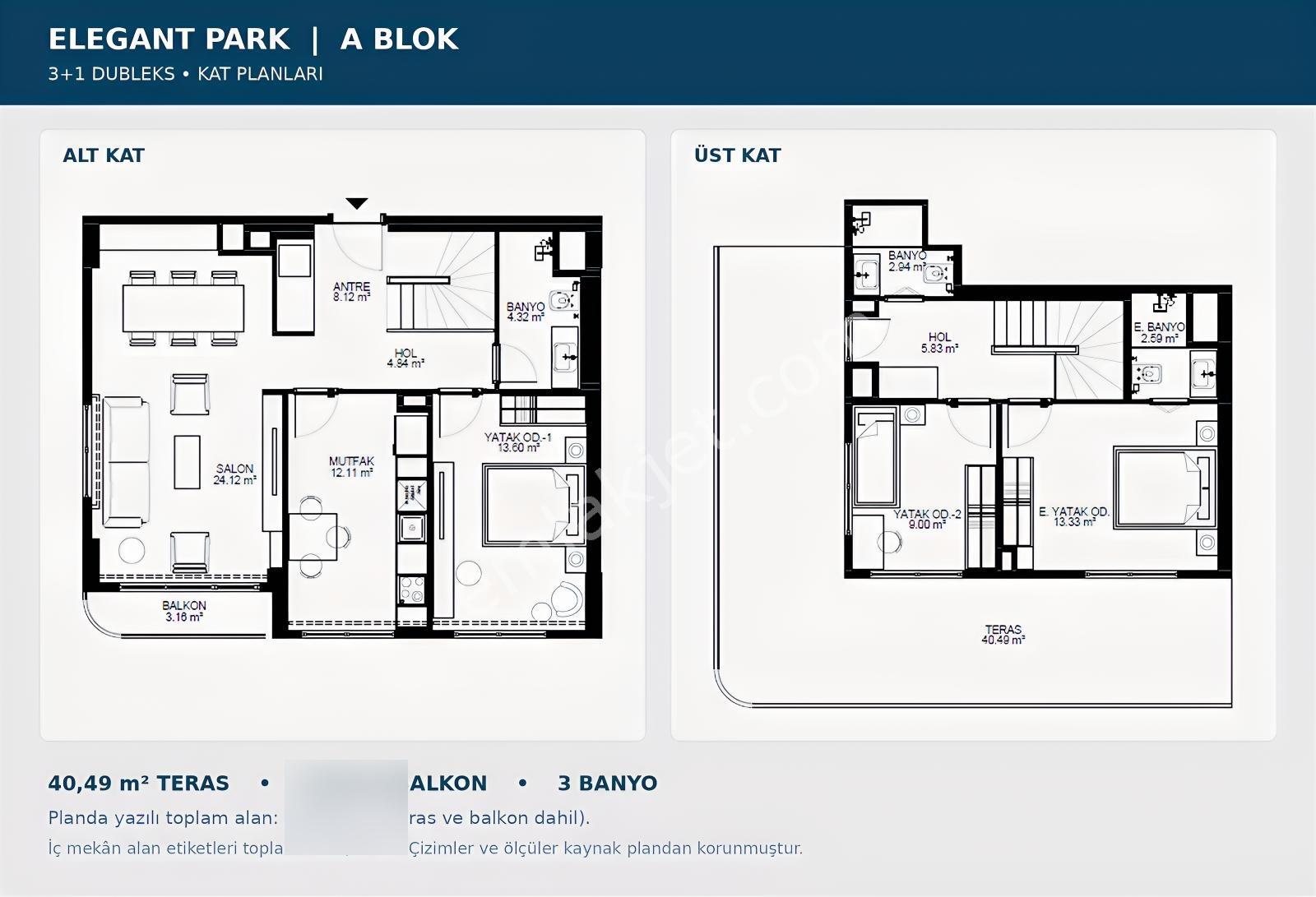 Elegantpark A Blokta Deniz Manzaralı, Geniş Teraslı Özel 3+1 D — fotoğraf 13