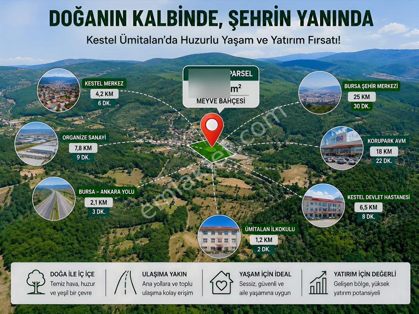 Bursa Kestel'de Toprağı Al, Hayata Başla! | İçinde Her Şey Hazır — fotoğraf 2