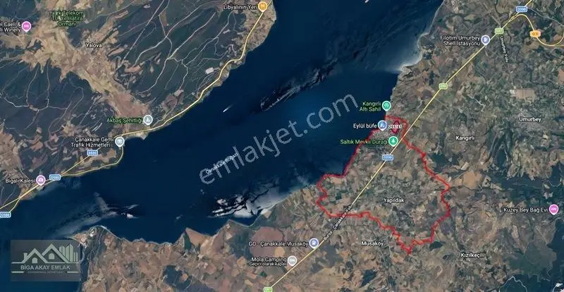 Çanakkale Merkez Yapıldak Deniz Manzaralı Satılık Arazi — fotoğraf 5