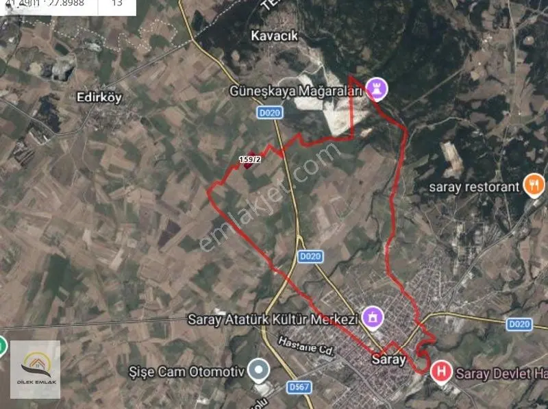 Saray Merkeze Ve Ana Yoluna Yakın 605 M2 Tapulu Satılık Tarla — fotoğraf 10