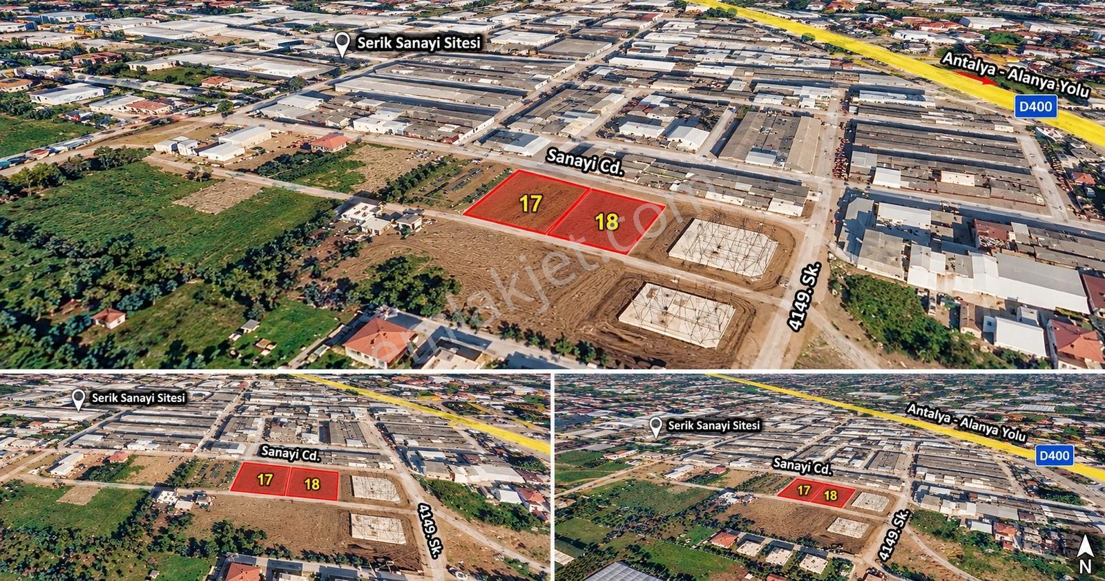 Serik Sanayi Sitesinde Satılık 647 M² Ticari Arsa — fotoğraf 2