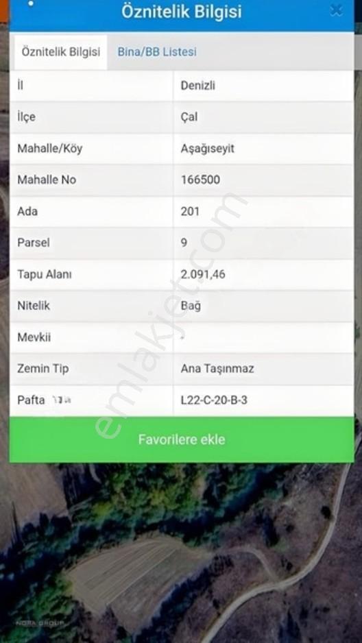 Noradan Çal Aşağıseyit Te Satılık Tarla