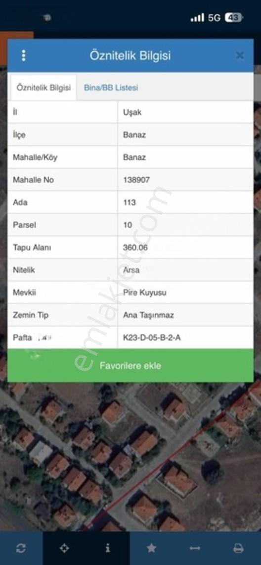 Banaz Kent Orman Yanı 360m2 Villalık Arsa — fotoğraf 4