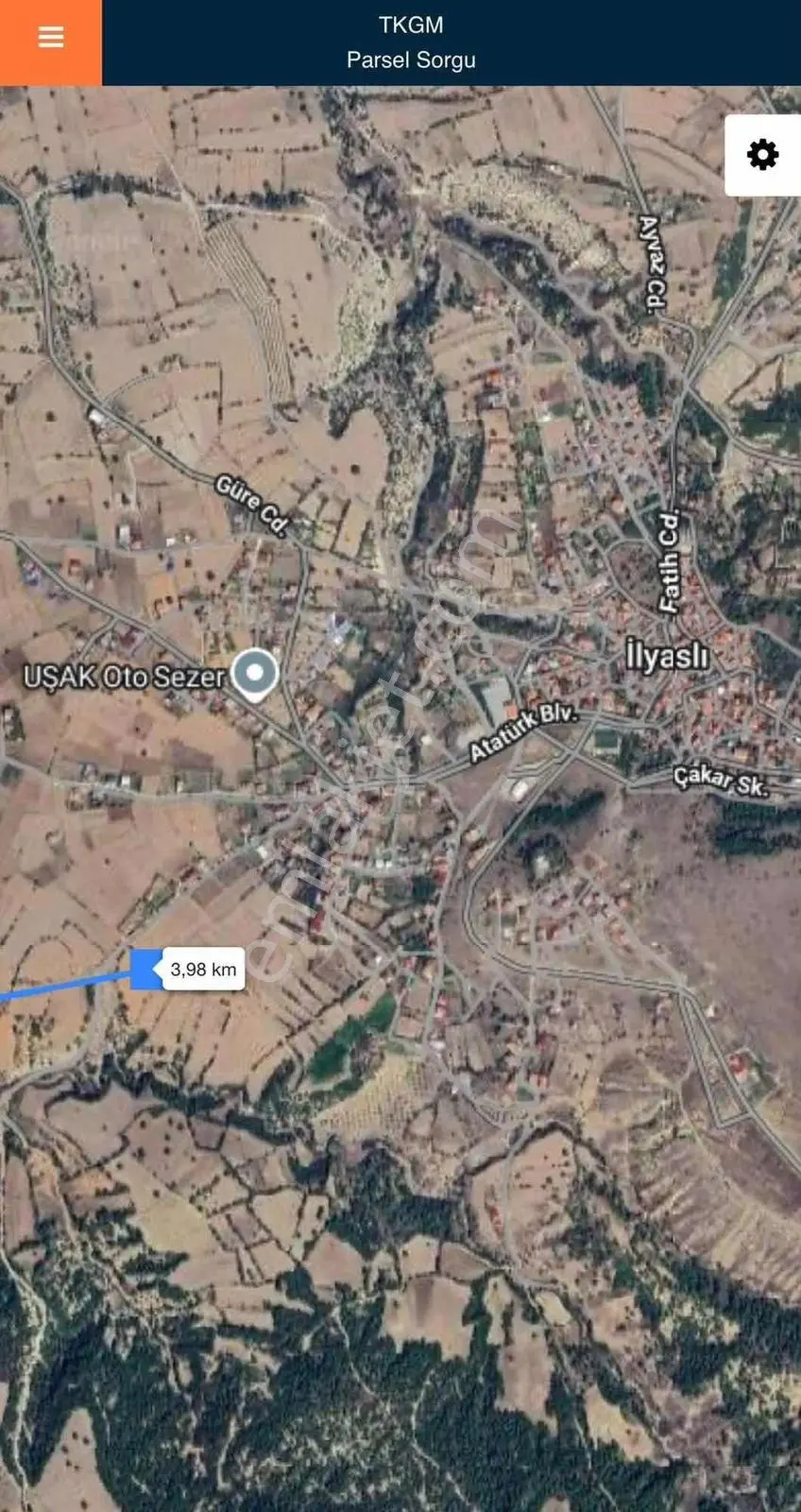 Uşak İlyaslıda Osbye 5,5 Km Mesafede 9.464 M² Müstakil Tapulu — fotoğraf 9