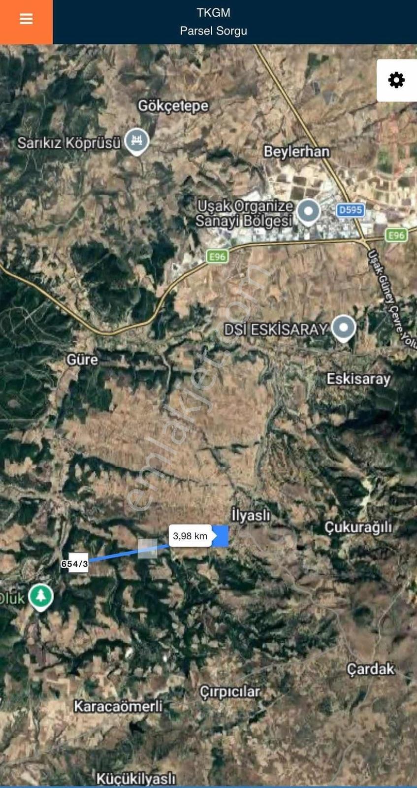 Uşak İlyaslıda Osbye 5,5 Km Mesafede 9.464 M² Müstakil Tapulu — fotoğraf 12