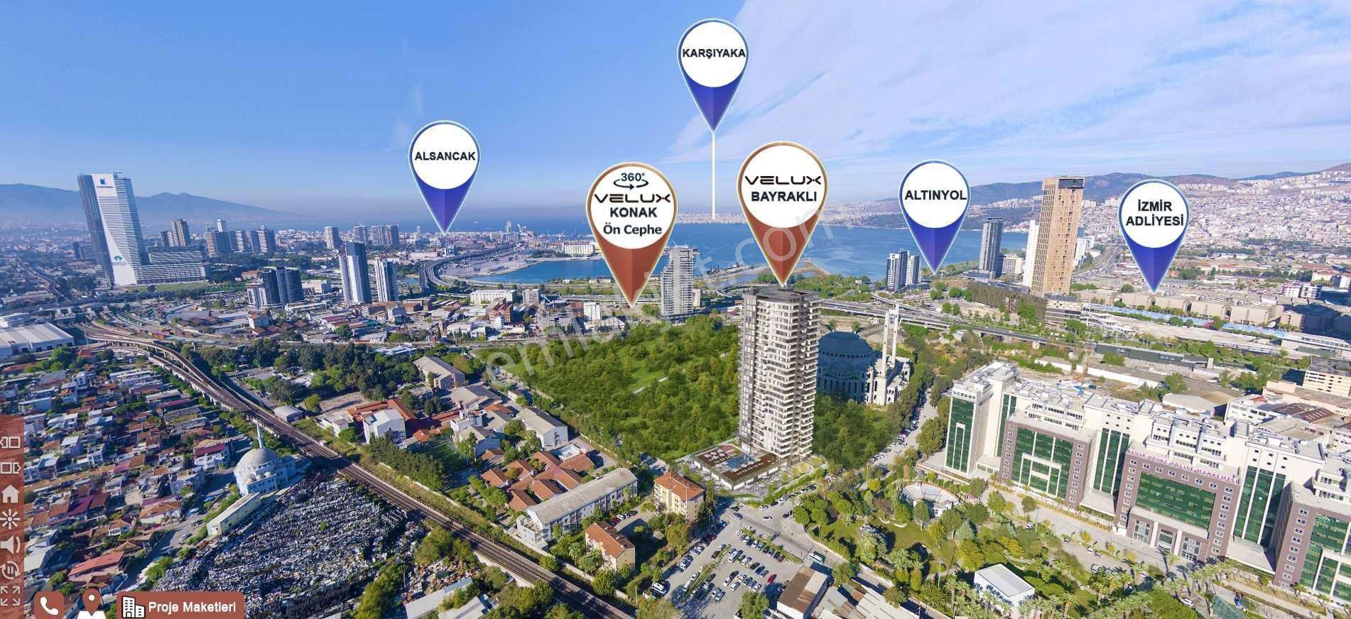 Velux Bayraklı'da Denız Manzaralı Satılık 2+1 Daıre — fotoğraf 3