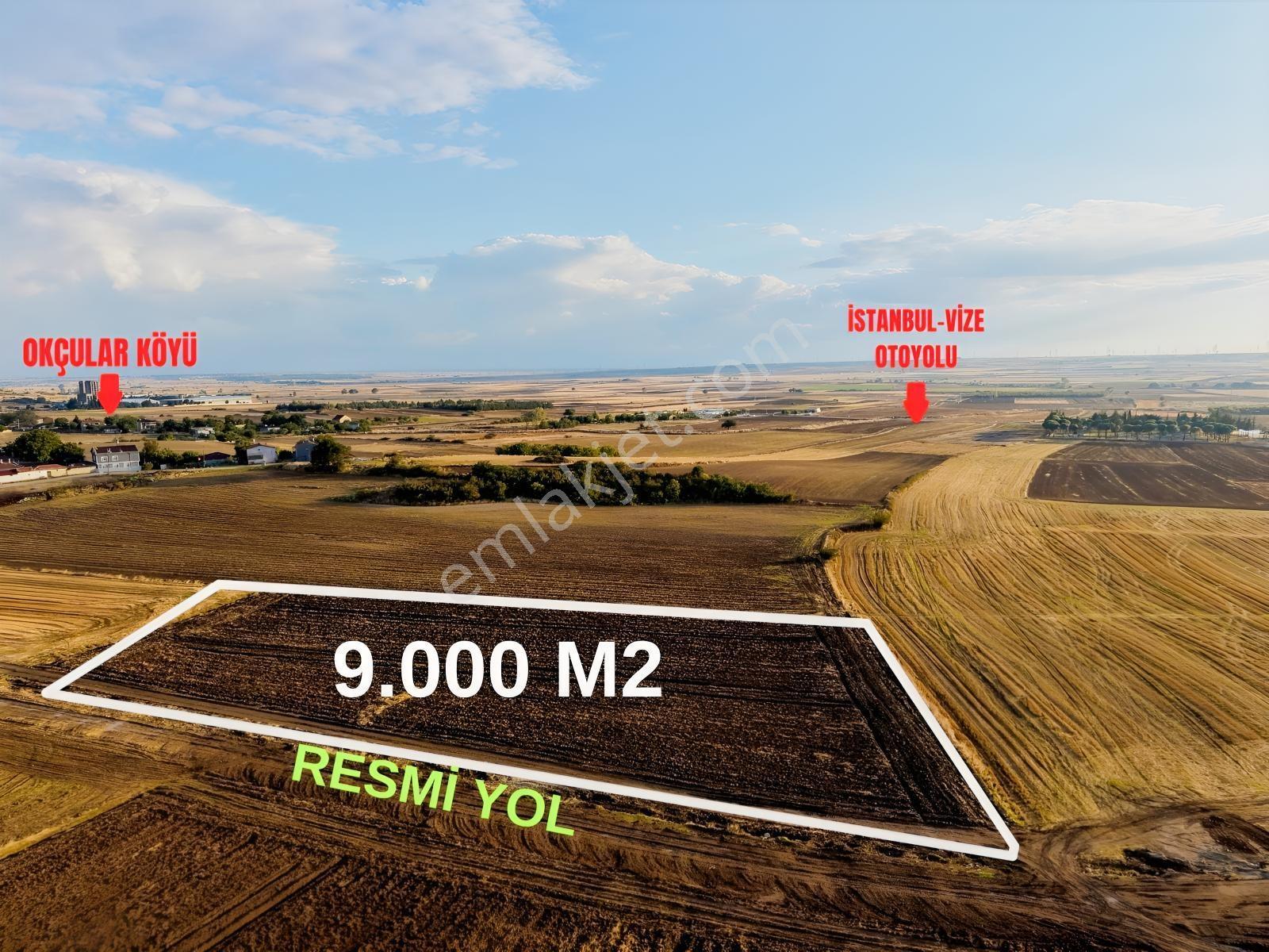 Okçular Köyünde İmar Sınırında 9.000 M2 Satılık Tek Tapu Tarla — fotoğraf 2