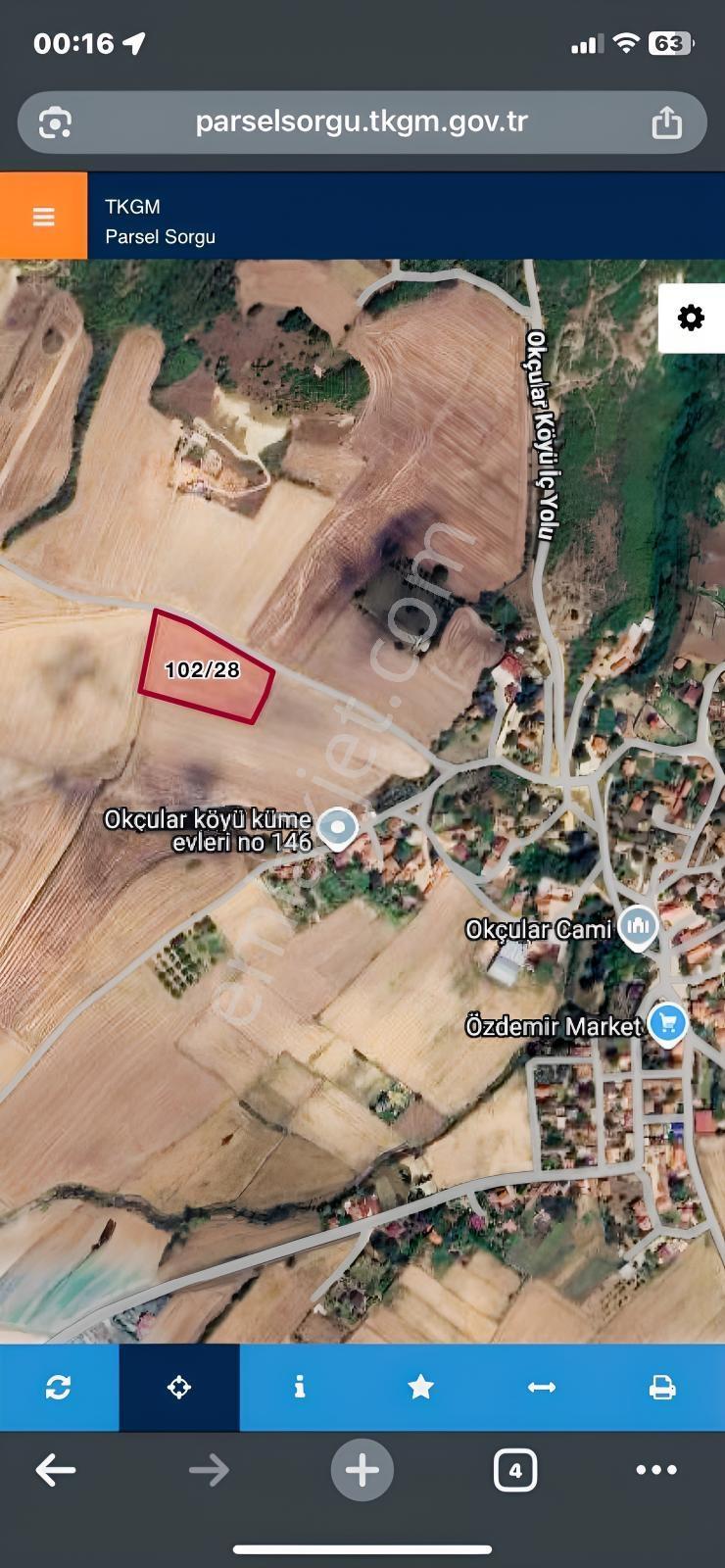 Okçular Köyünde İmar Sınırında 9.000 M2 Satılık Tek Tapu Tarla — fotoğraf 7
