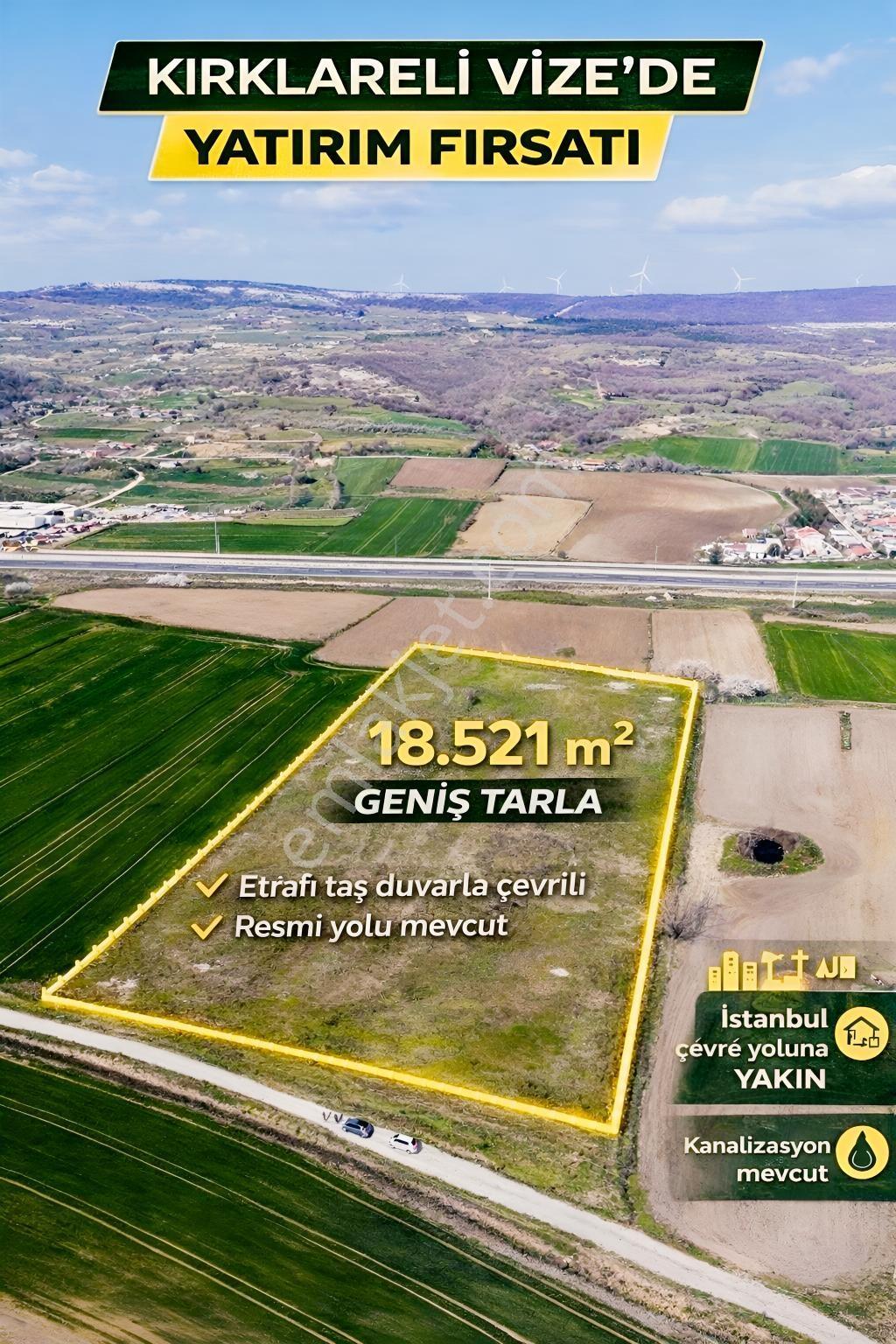 Vize Devlet Mah. Etrafı Taş Duvarla Çevreli Satılık Tarla — fotoğraf 32