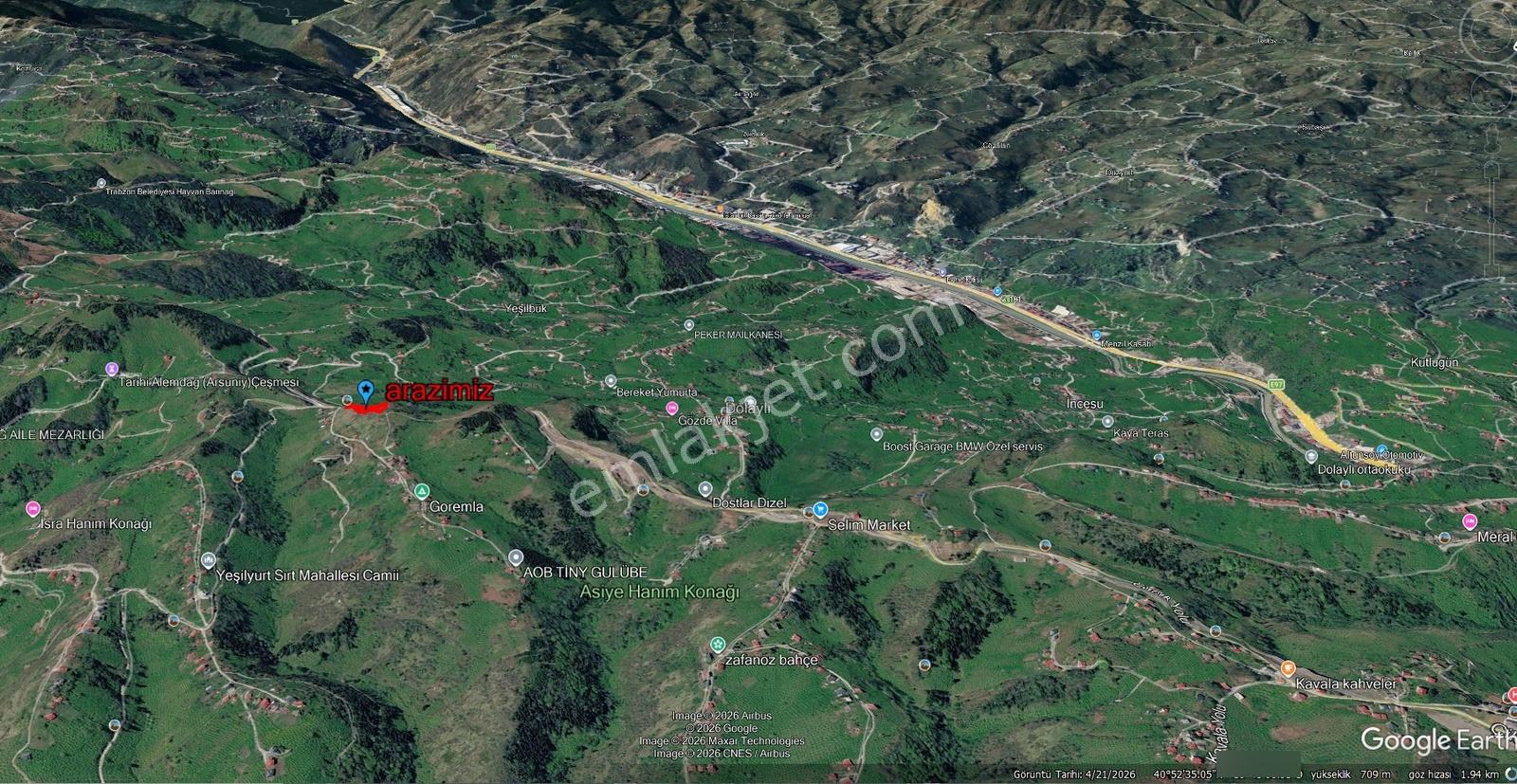 Trabzon Ortahisar Yeşilyurt'ta 8.450 M2 Satılık Fındık Bahçesi — fotoğraf 14