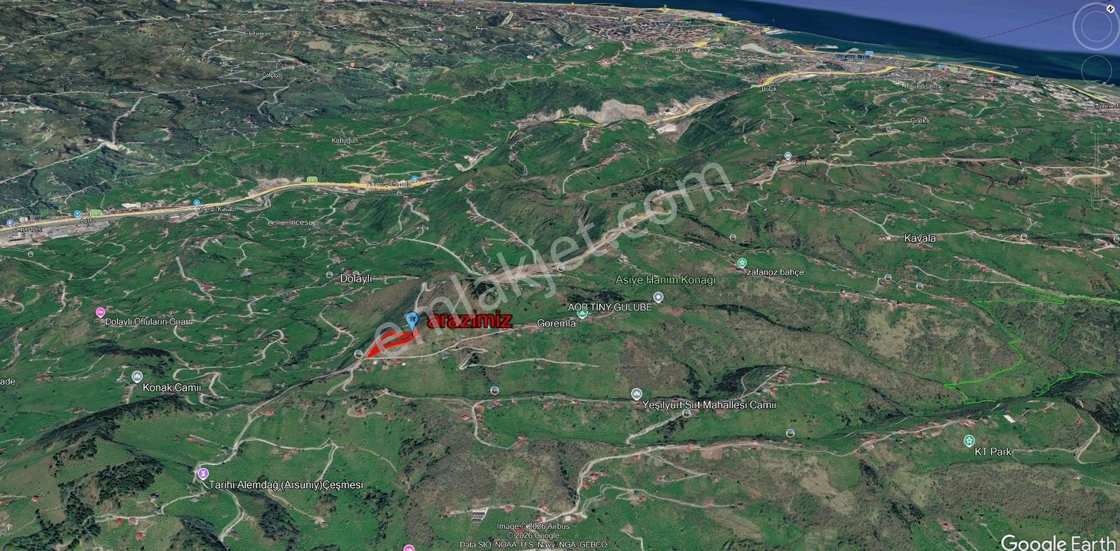 Trabzon Ortahisar Yeşilyurt'ta 8.450 M2 Satılık Fındık Bahçesi — fotoğraf 15