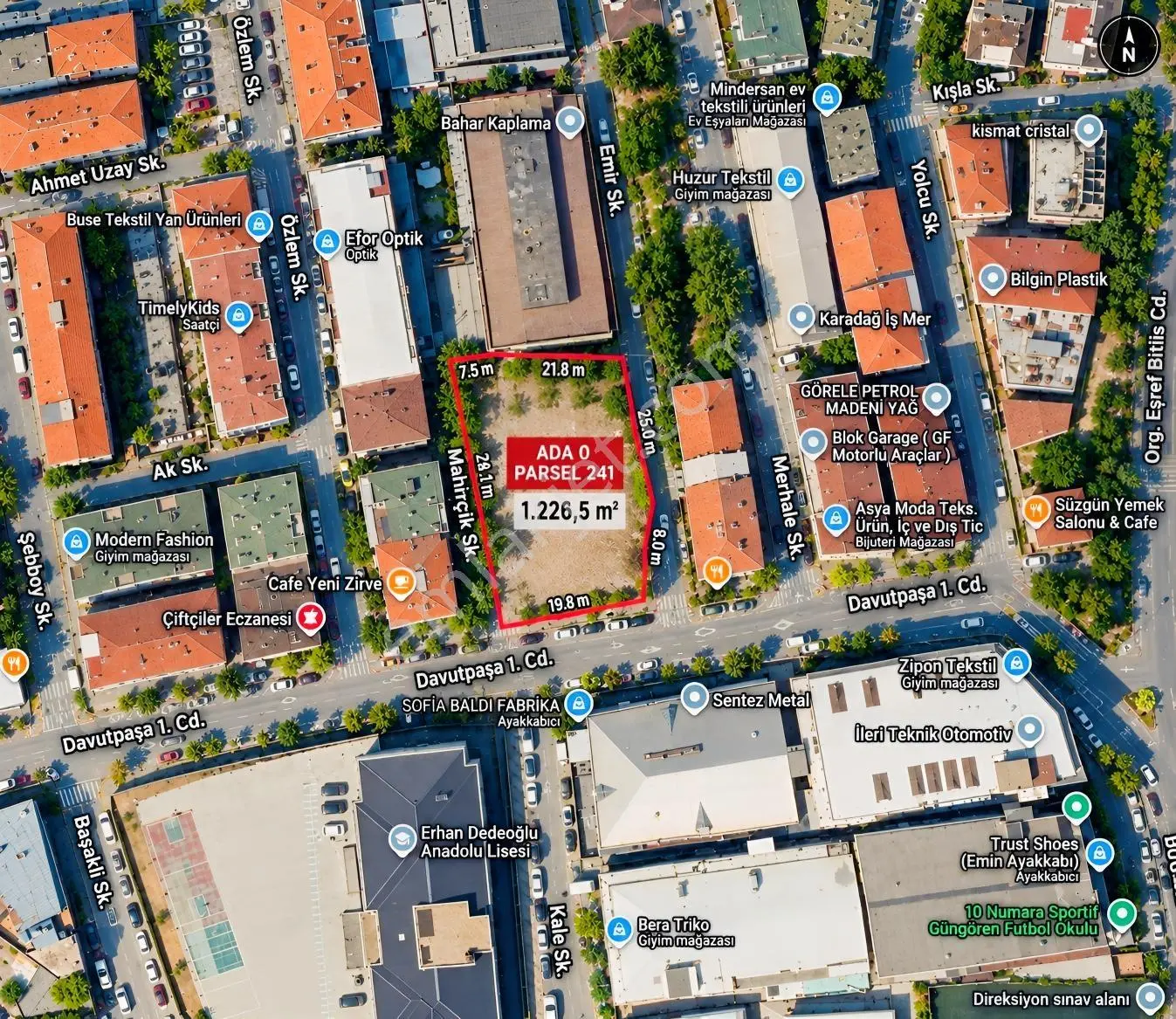 Güngören Davutpaşa'Da 1.226 M² Çift Cepheli İmarlı Ticari Arsa
