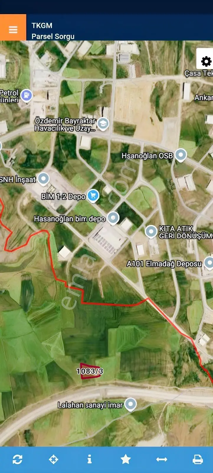 Hasanoğlan Osb Yanı Karşıyaka/lalahan 500 Metre Sanayi Arsası — fotoğraf 2