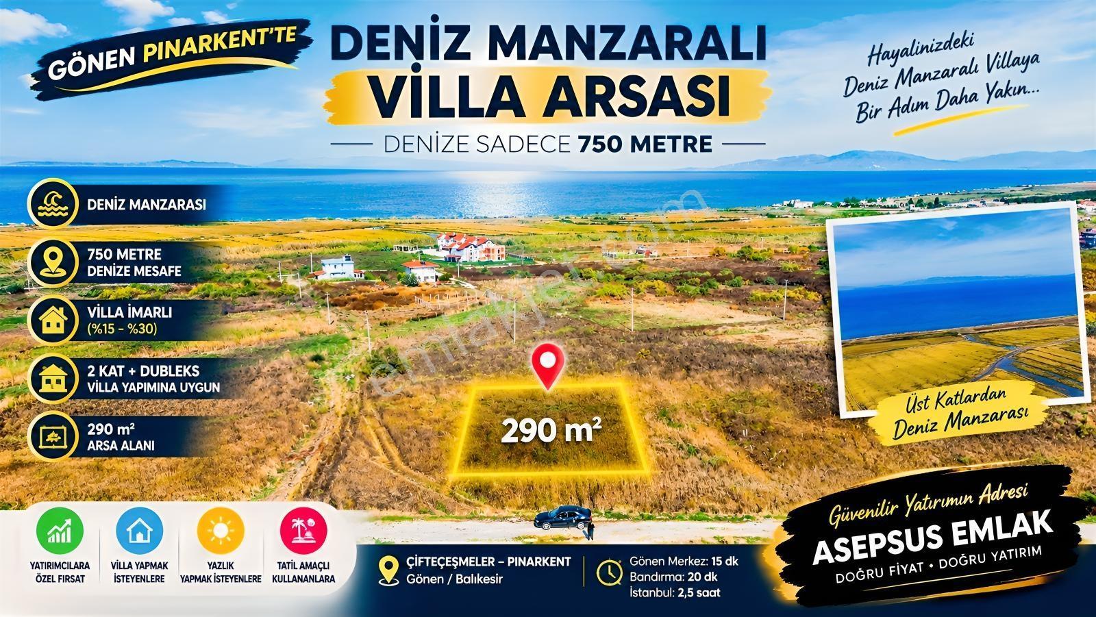 290 M² Deniz Manzaralı Villa Arsası Denize 750 Mt Pınarkentte — fotoğraf 2