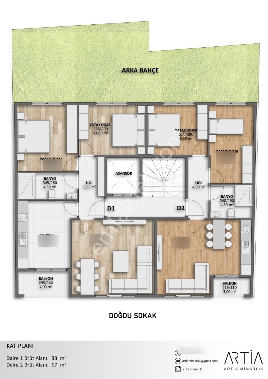 Rw Nest'ten Kırmızı Toprak Mh.de Satılık Lüks 2+1 Daire — fotoğraf 2