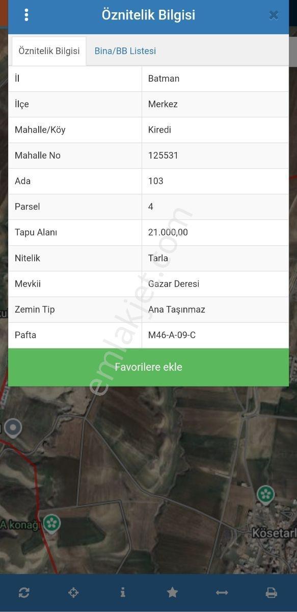 Krediye Köyün'de Satılık Müstakil Tek Tapu Tarla — fotoğraf 3