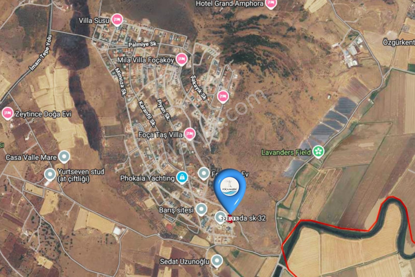 Foçaköy'de 1082 M2 / İki Villa İmarlı Köşe Parsel Satılık Arsa — fotoğraf 11