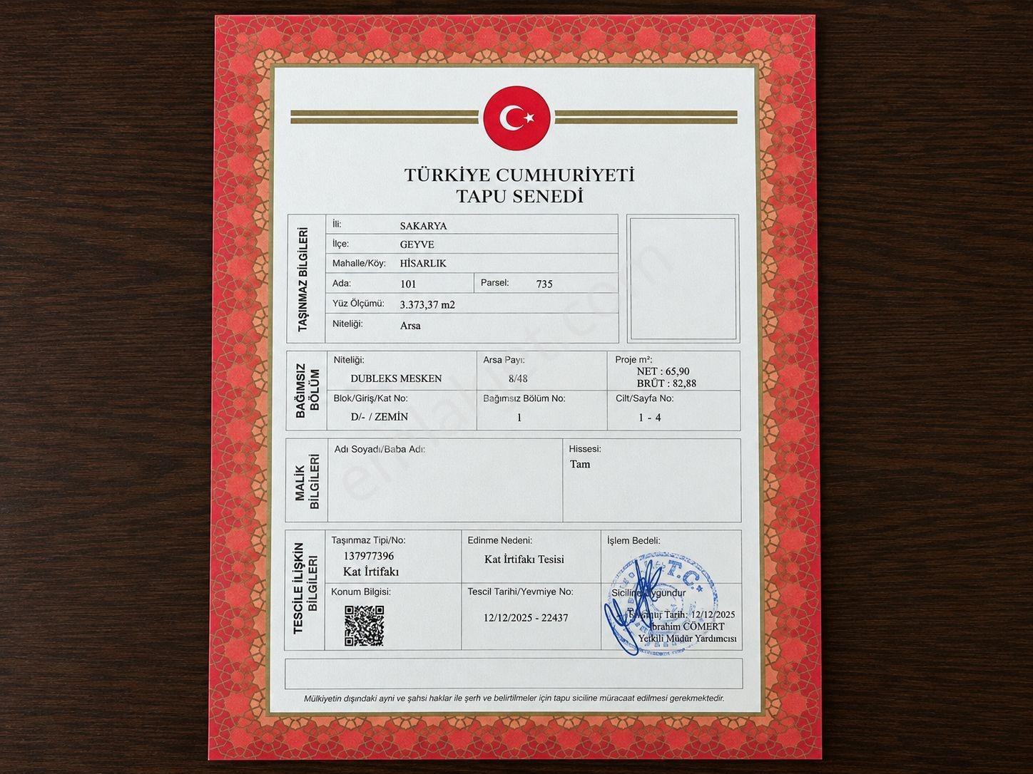 Sakarya Hisarlık 491m2 Arsa İçinde 2 Katlıev Projeli Fırsat Arsa — fotoğraf 25