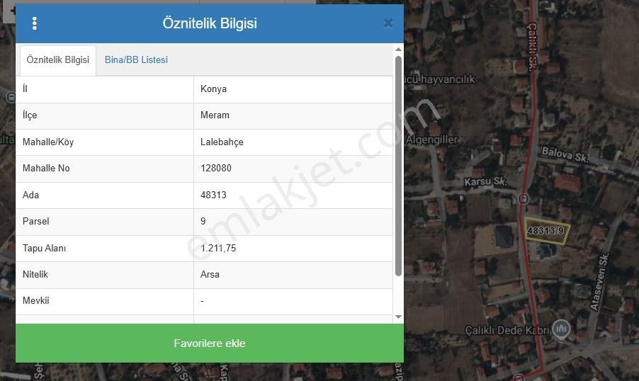 Meram Lalebahçede 1.211 M² 2 Kat Konut İmarlı, Müstakil Tapu