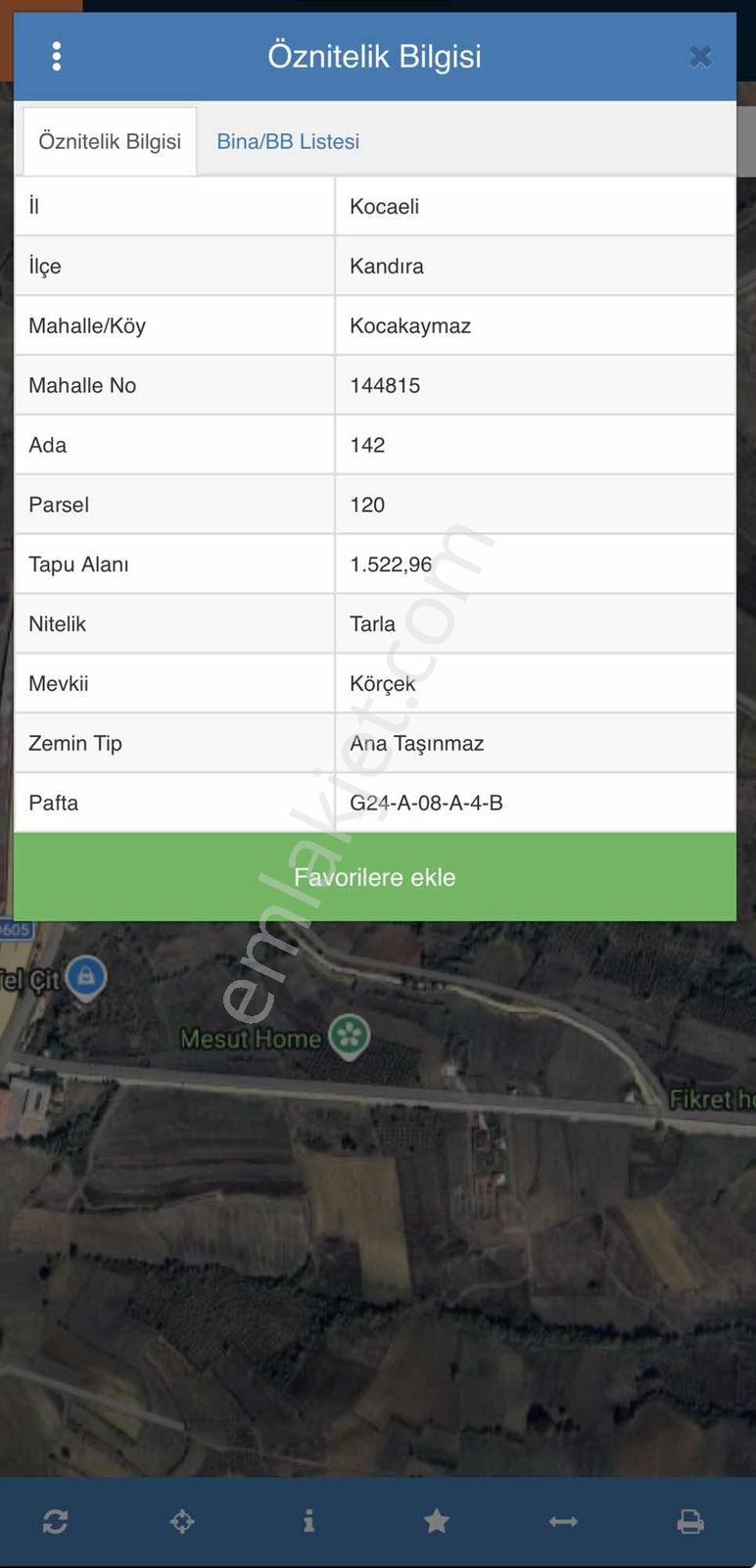 Rw Nova'dan Kandıra Kocakaymas Köyü Satılık 1522m² Tarla — fotoğraf 2