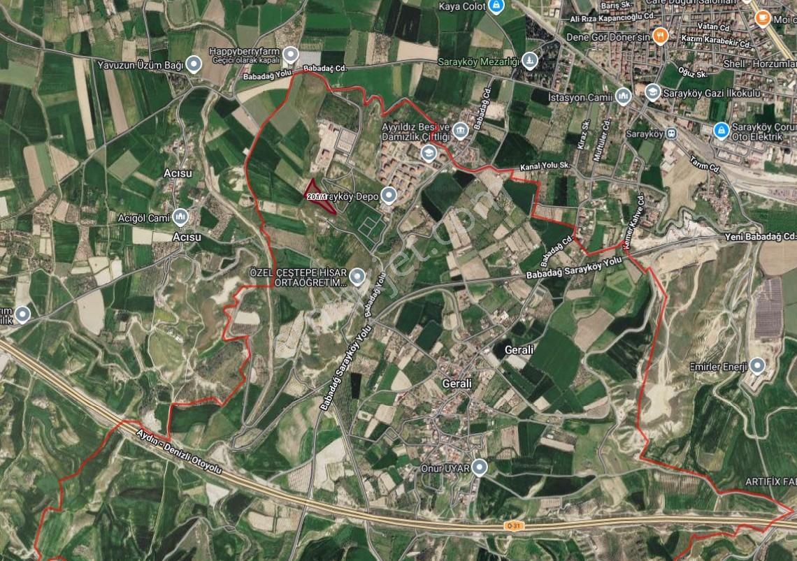 Full Beyana Uygun | Sarayköy'De 9.200 M² İmar Sınırında Arazi