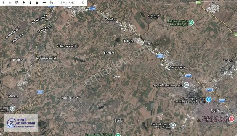 Tekirdağ Ergene Esenler Köyünde Satılık 17.936M2 Tarla