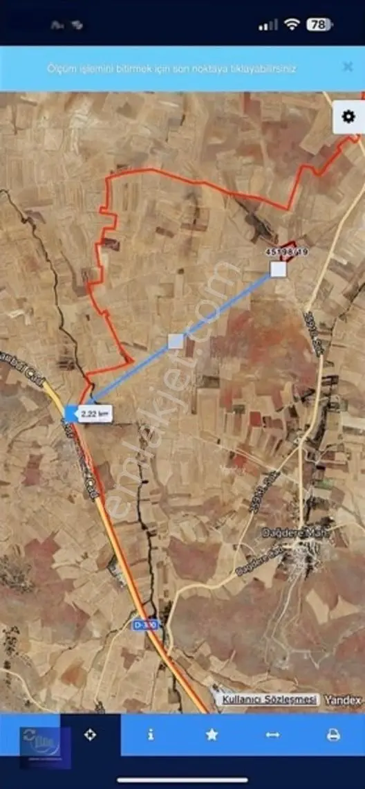 Dağderede Satılık Müstakil Kadastro Yolu Olan 17154 M2 Tarla — fotoğraf 9