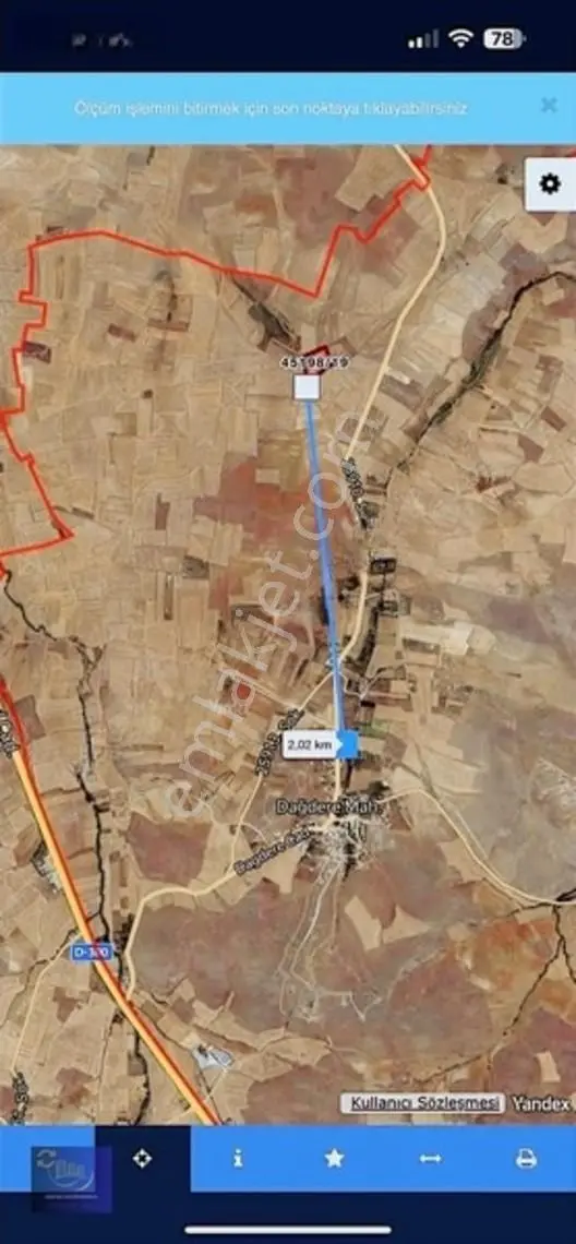 Dağderede Satılık Müstakil Kadastro Yolu Olan 17154 M2 Tarla — fotoğraf 10