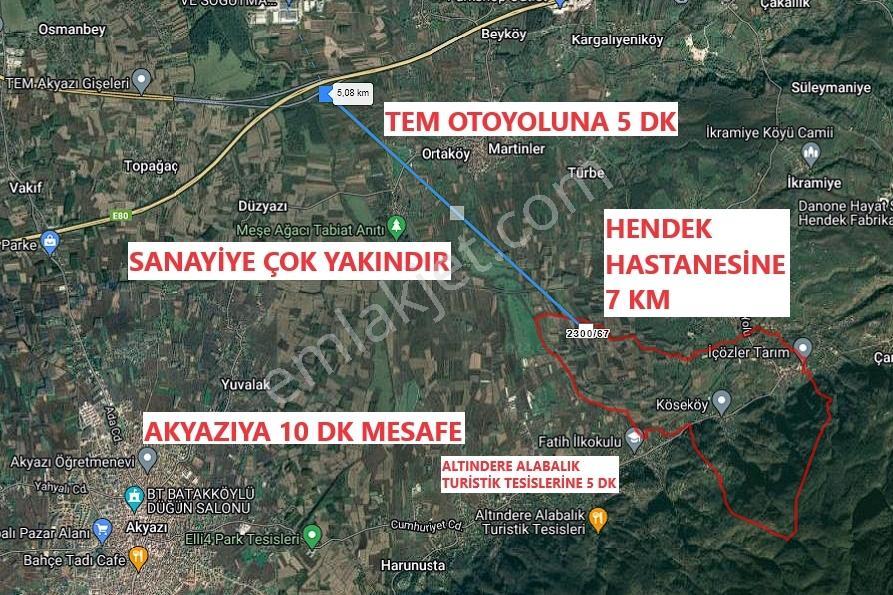 Hendek Altındere Turistik Gezi Tesisi Yakınında 3.652 M Tarla — fotoğraf 2