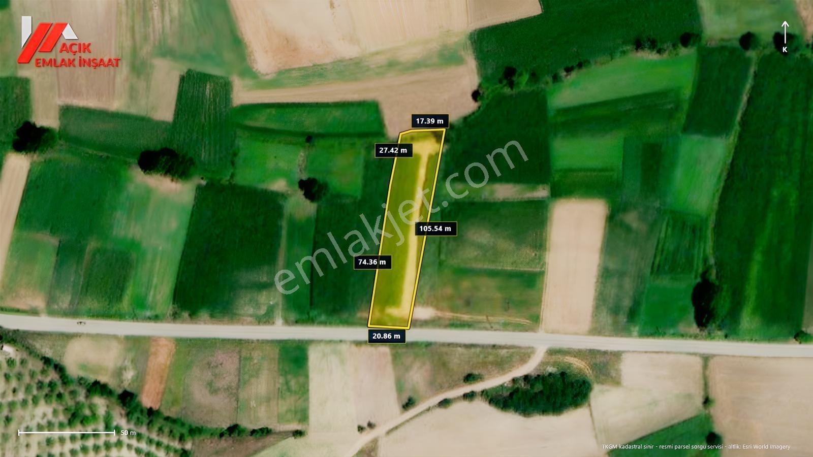 Sakarya Kaynarcada Yola Cepheli, Az Eğimli 2.400 M² Tarla — fotoğraf 8