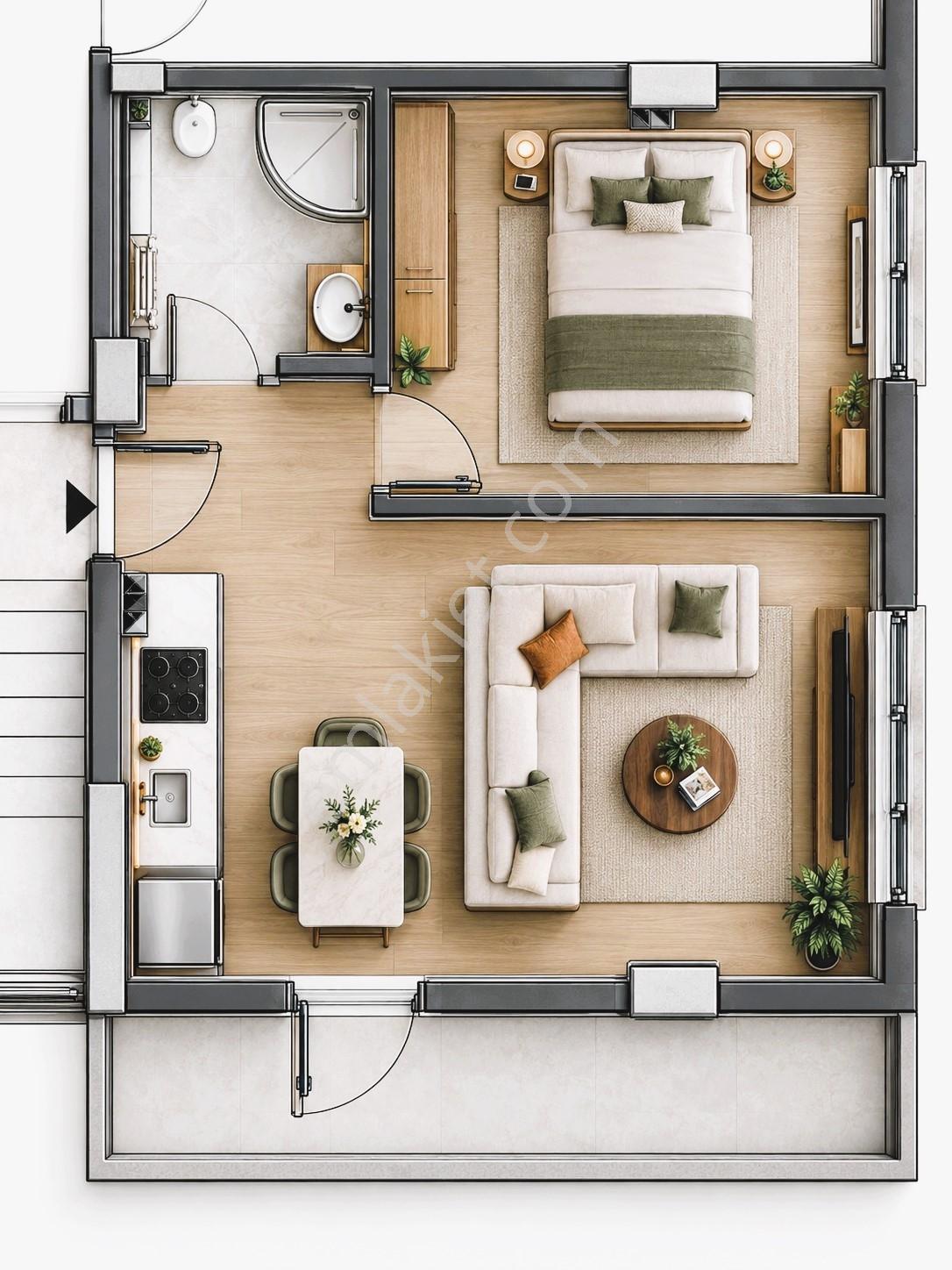Bademlidere'de Satılık 1+1 Daire — fotoğraf 7
