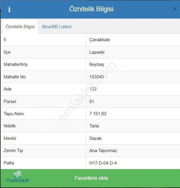 Çanakkale Lapseki Beybaş Köyü'nde 7.151m² Yatırımlık Tarla — fotoğraf 5