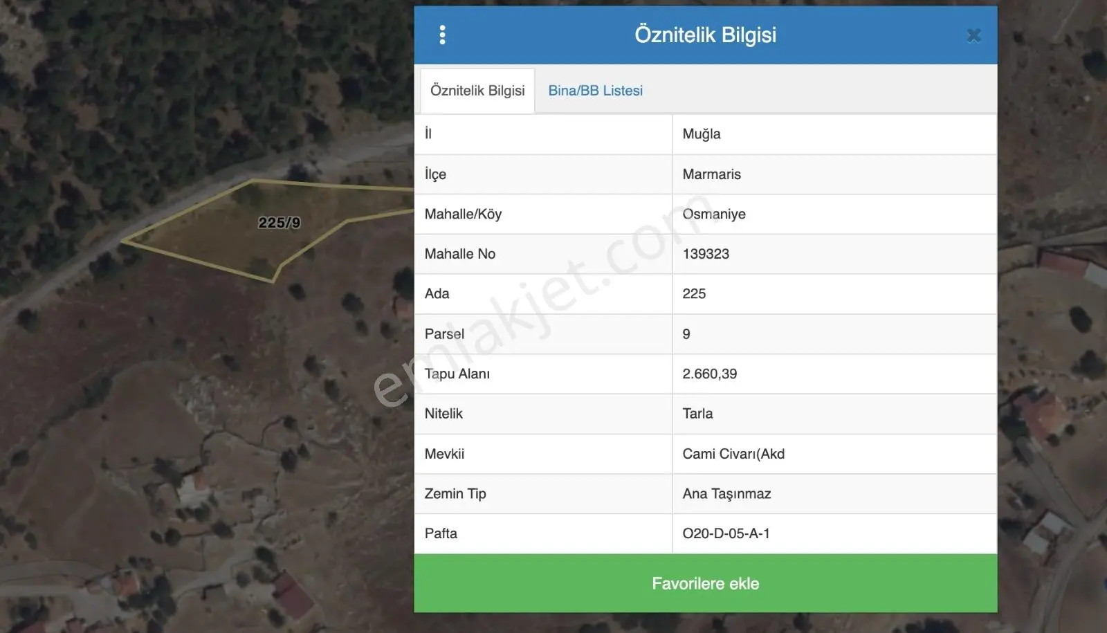56 Marmarıs Osmanıyede Satılık 2660 M² Tarla — fotoğraf 4