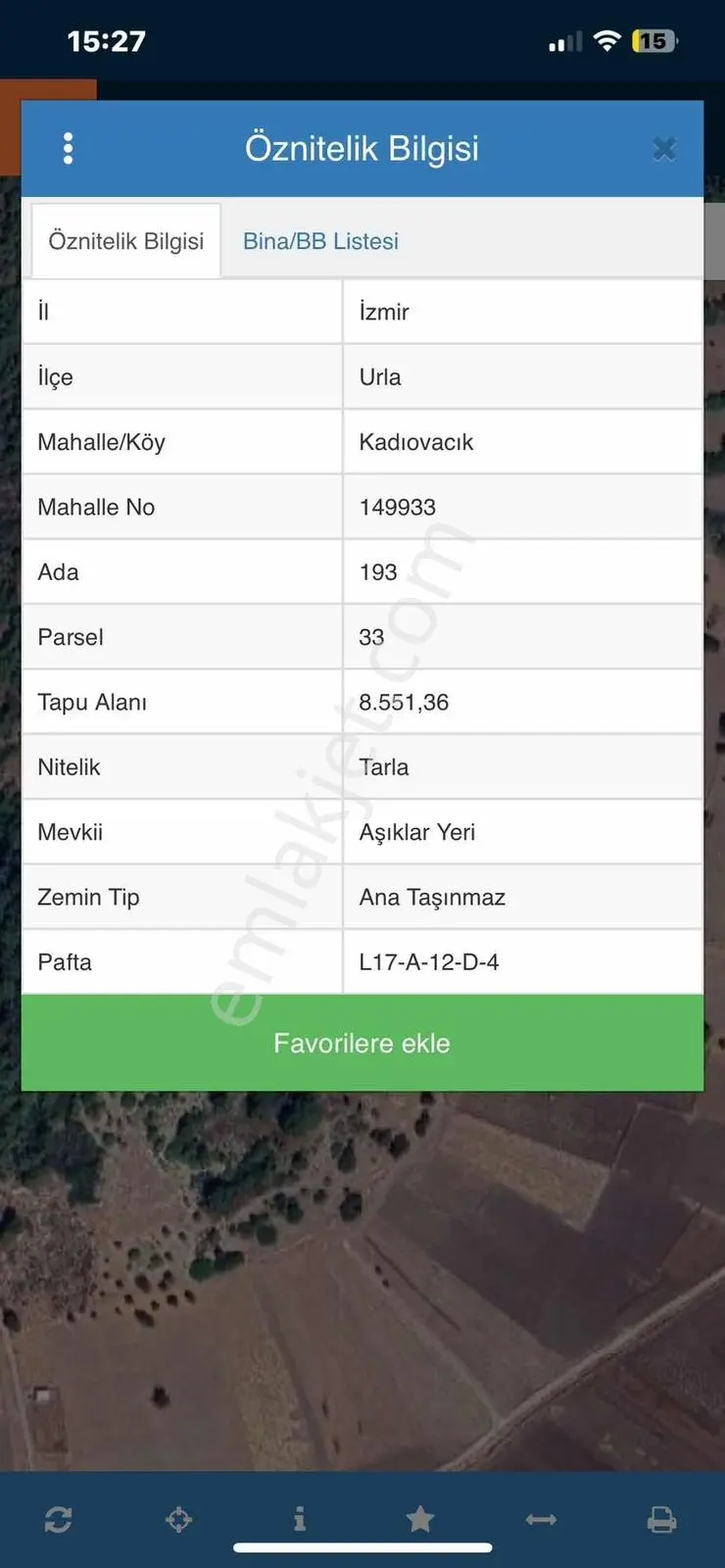 10 Urla Kadıovacık Köyünde 8551 M2 Satılık Tarla — fotoğraf 4
