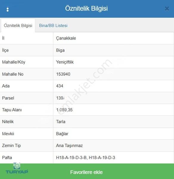 Biga Yeniçiftlik Köyünde 1.089 M² Satılık Tarla — fotoğraf 3