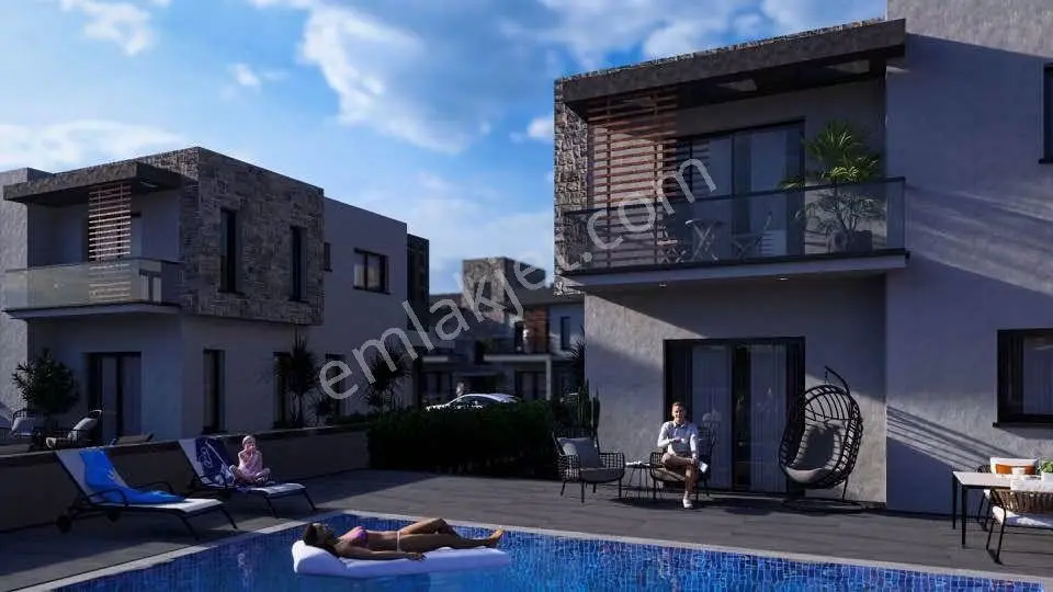 Hayalet Şehir Maraş'a Yakın Havuzlu 3+1 İkiz Villa, Derinya Gazimağusa Kıbrıs — fotoğraf 3