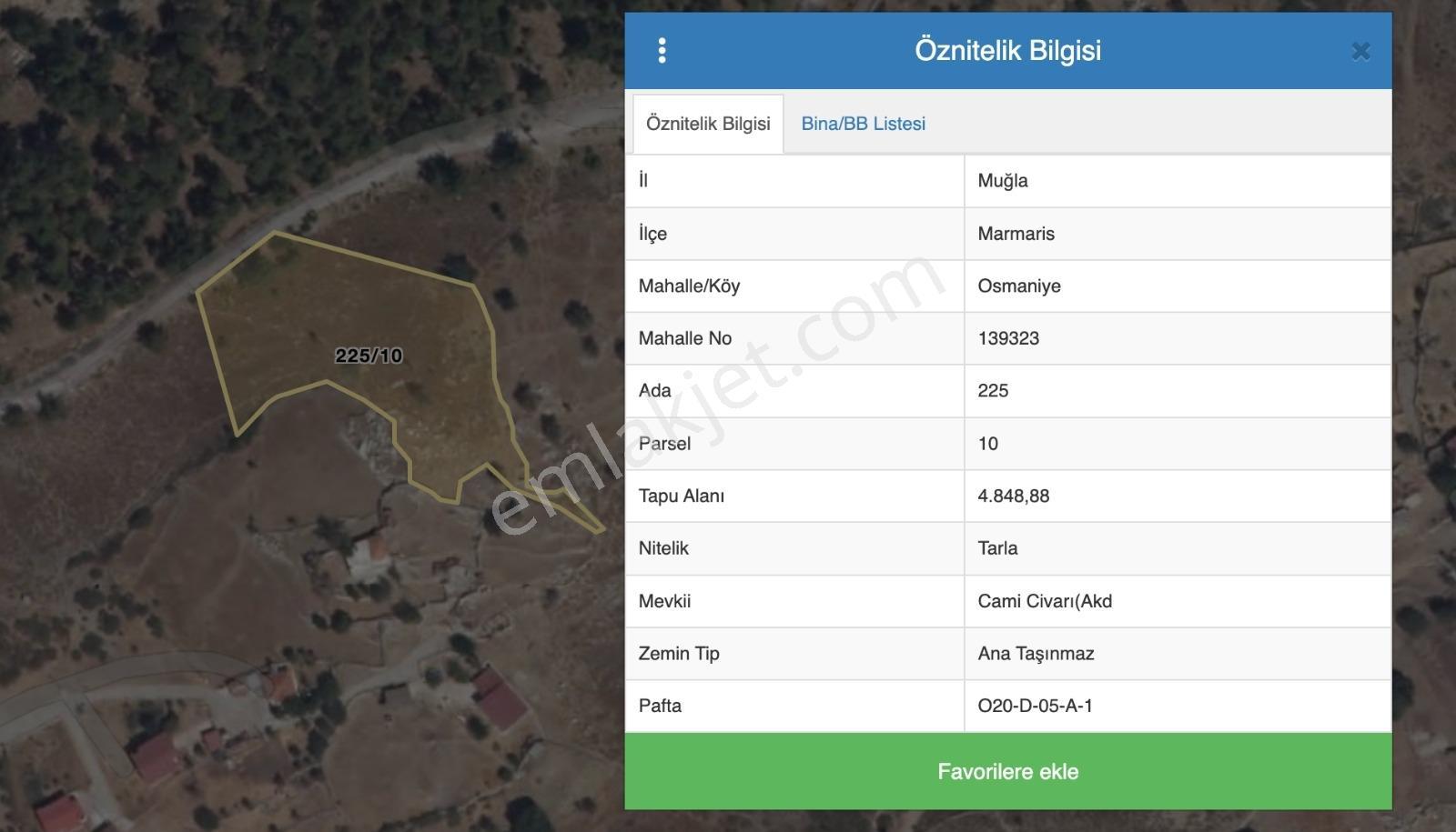 57 Marmarıs Osmanıyede Satılık 4848 M² Tarla — fotoğraf 4