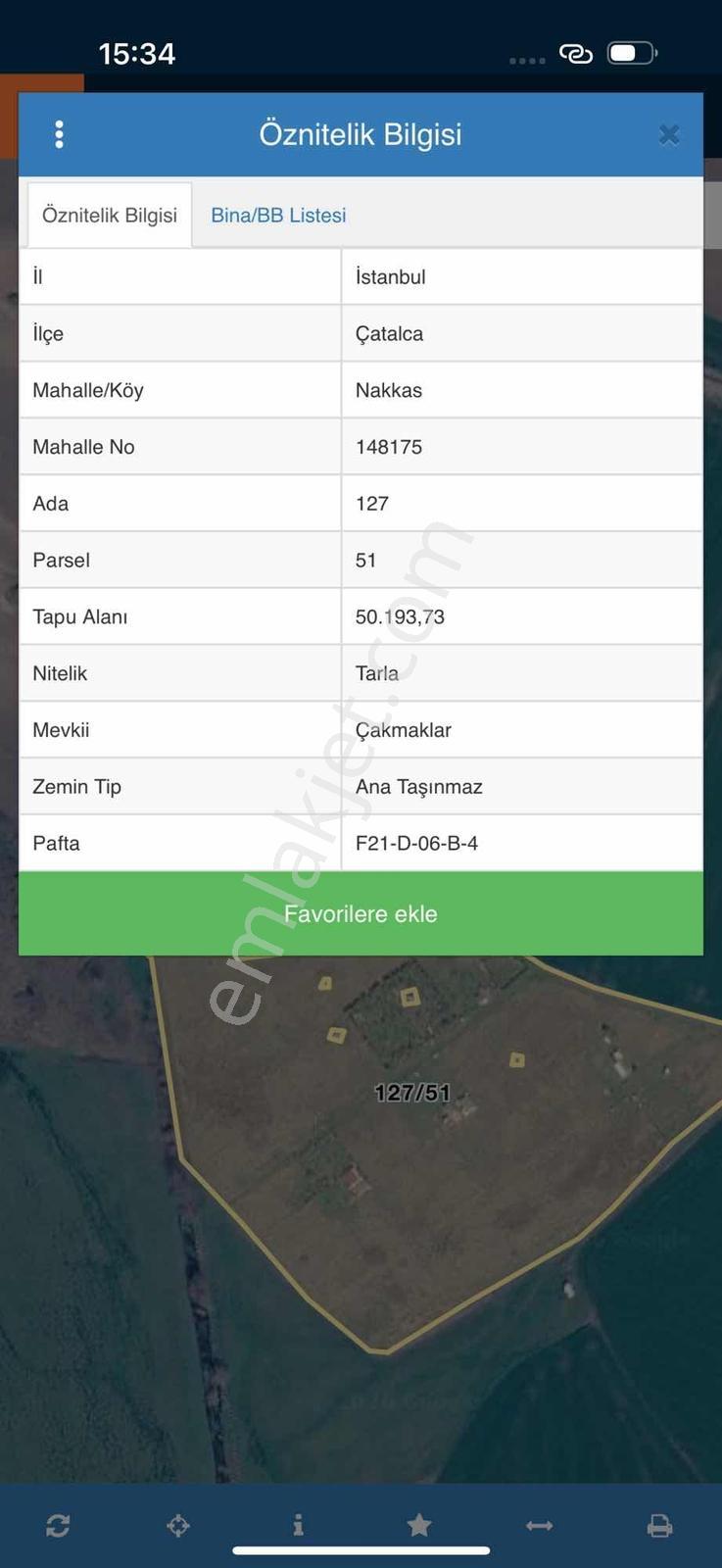 Acil İhtiyaçtan Satılık Çatalca Nakkaş 1000M2 Yatırımlık Arsa