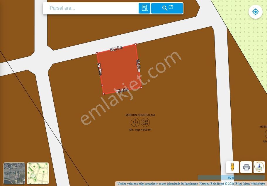 Kartepe'de Satılık 0.60 Emsal Manzaralı Arsa — fotoğraf 30