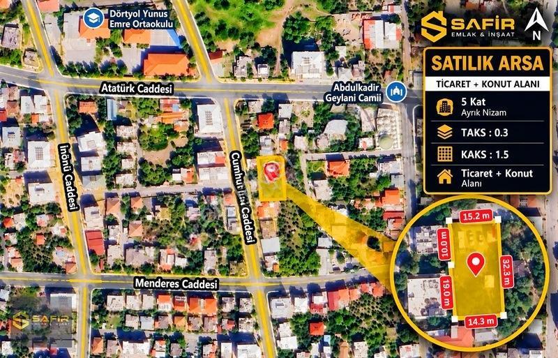 Safir'Den Sanayi Mahallesi'Nde 5 Kat İmarlı Ticari+Konut Arsası!