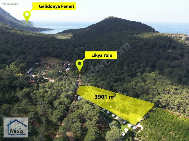 Kumluca Mavikent'Te Korsan Koyu Yakını Likya Yolu Üzeri 3901 M2