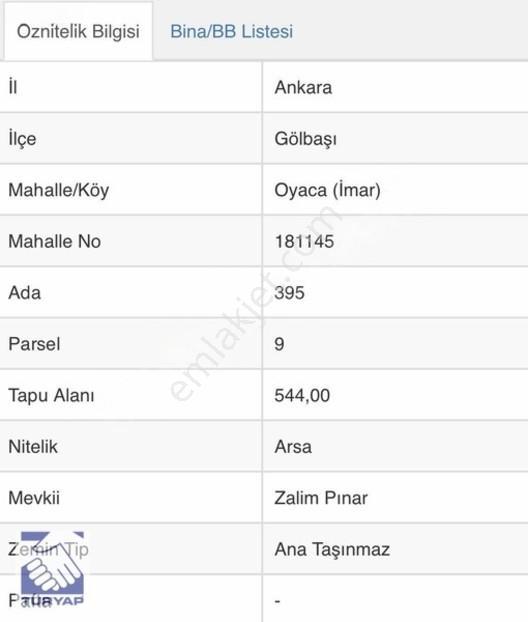 Turyap'tan Oyaca'da Satılık 544m2 Arsa — fotoğraf 2
