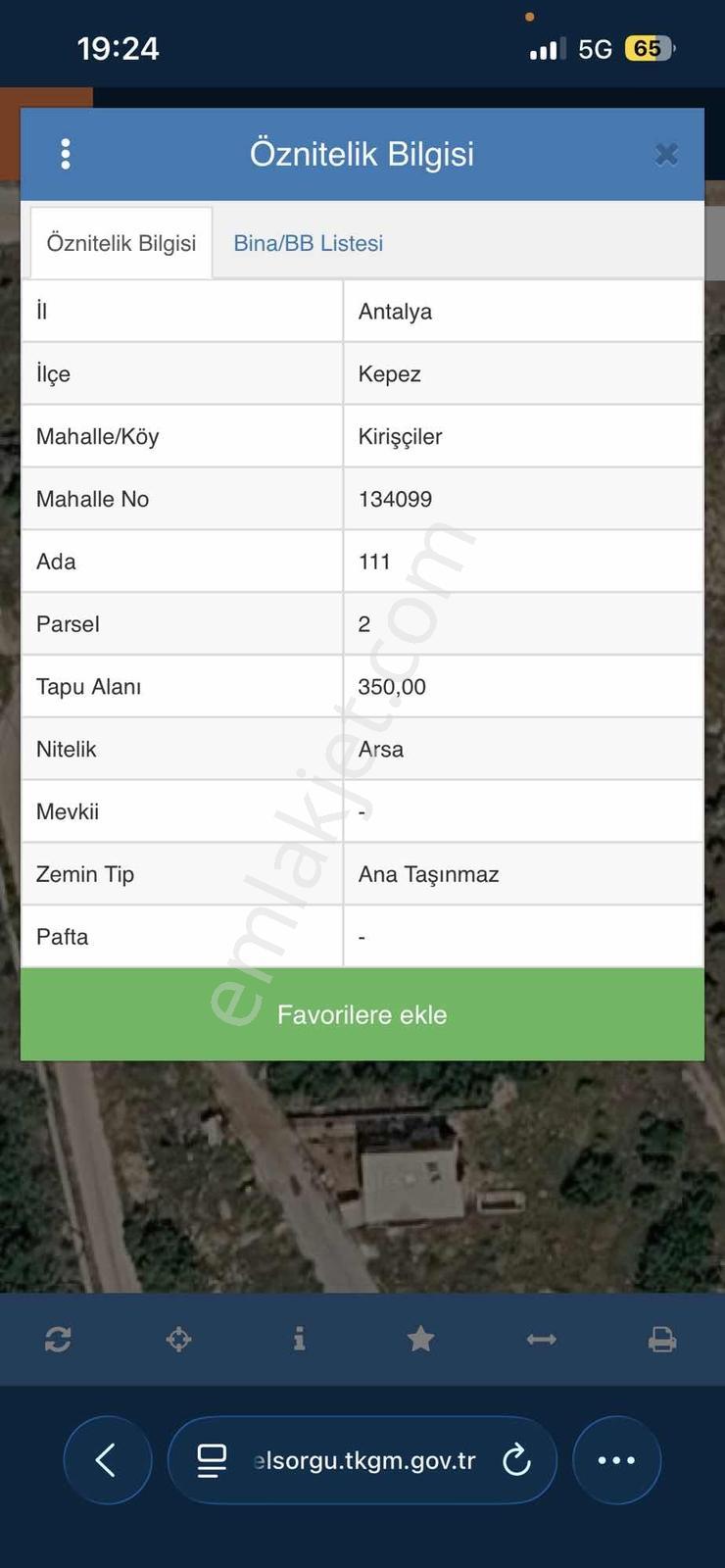 Takasa Uygun Kirişçilerde İmarlı Arsa