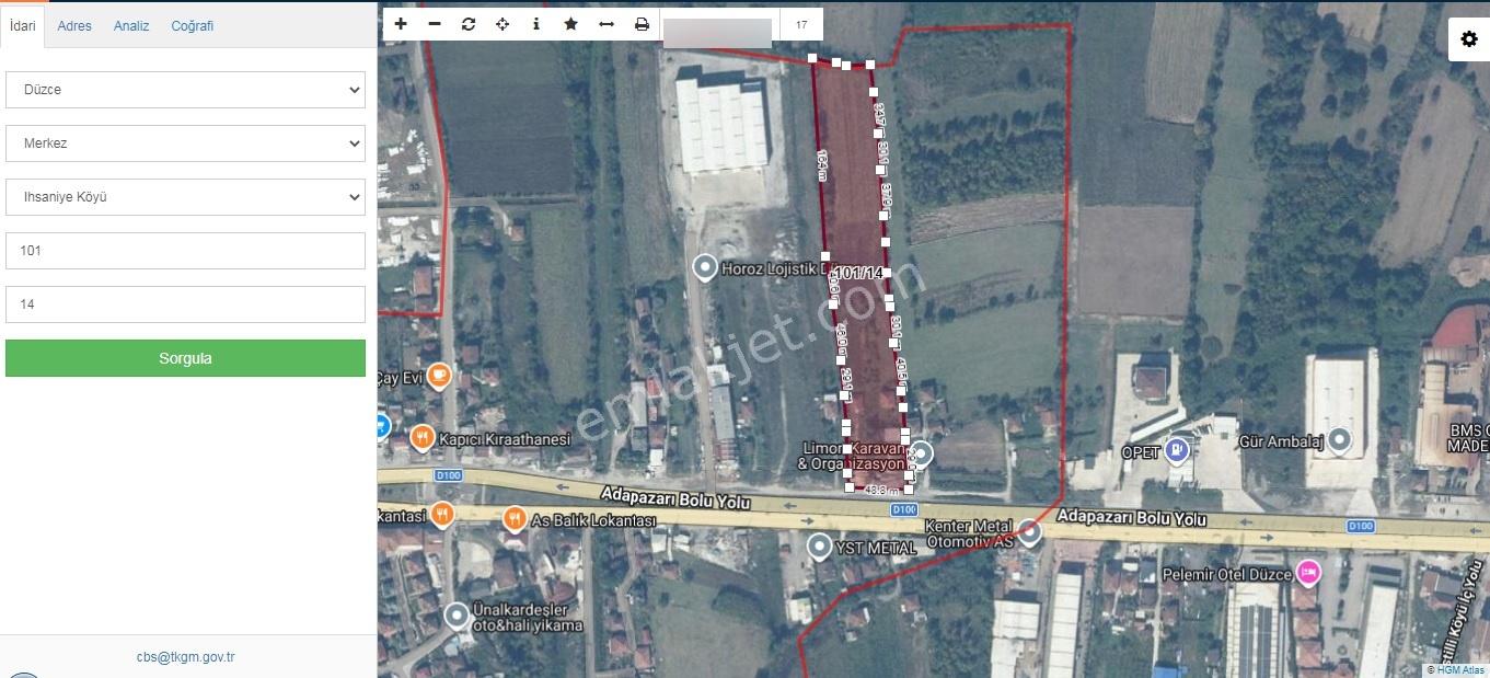 Düzce D100 Cepheli 17.073 M² Satılık Sanayi İmarlı Arsa — fotoğraf 15
