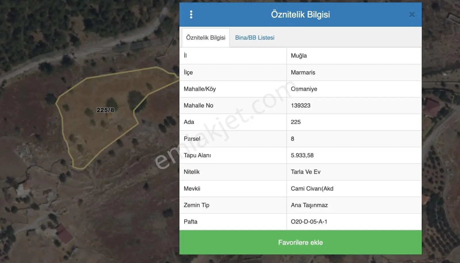 55 Marmarıs Osmanıyede Satılık 5933 M² Tarla — fotoğraf 2