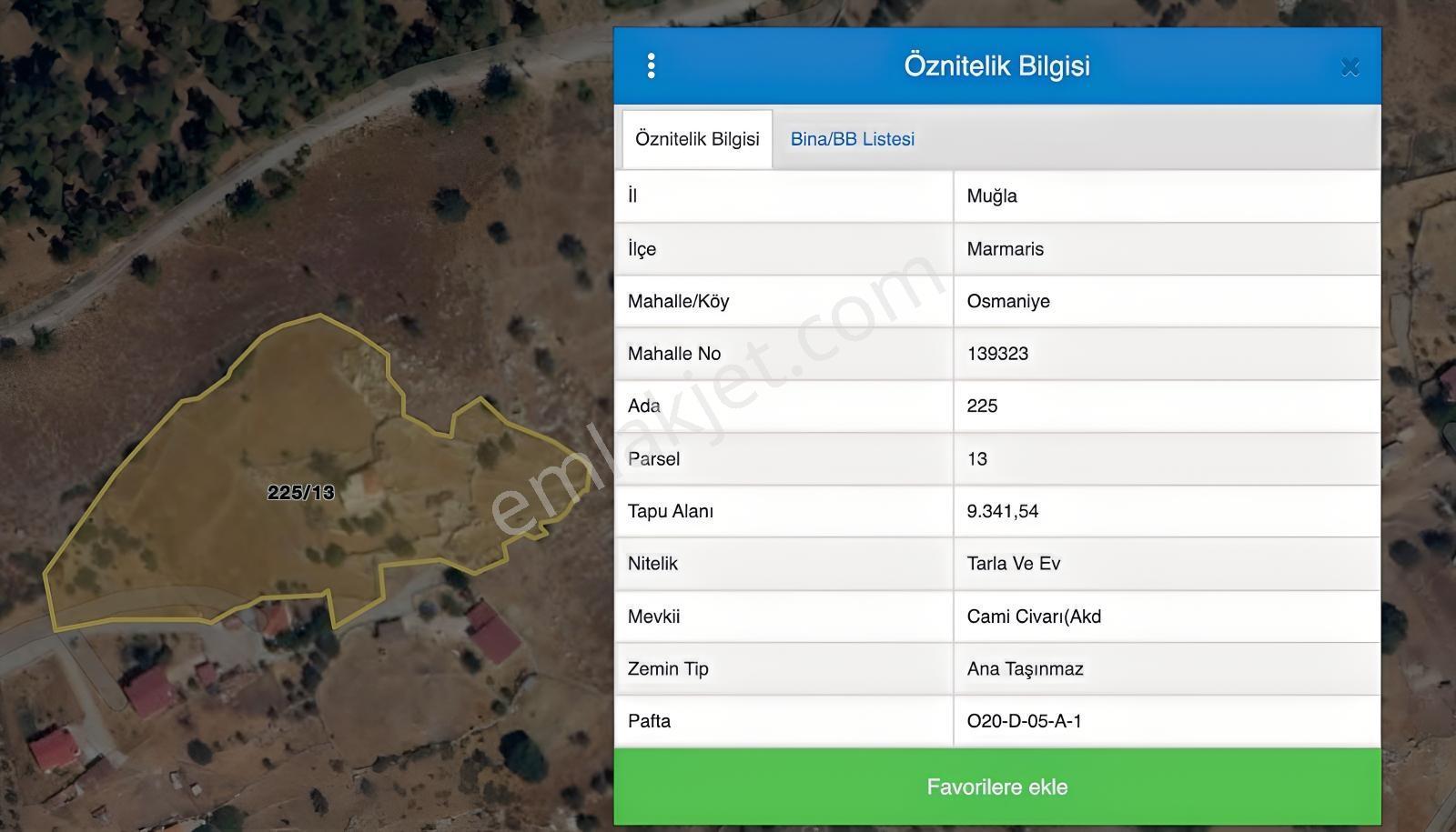 59 Marmarıs Osmanıyede Satılık 9341 M² Tarla — fotoğraf 5
