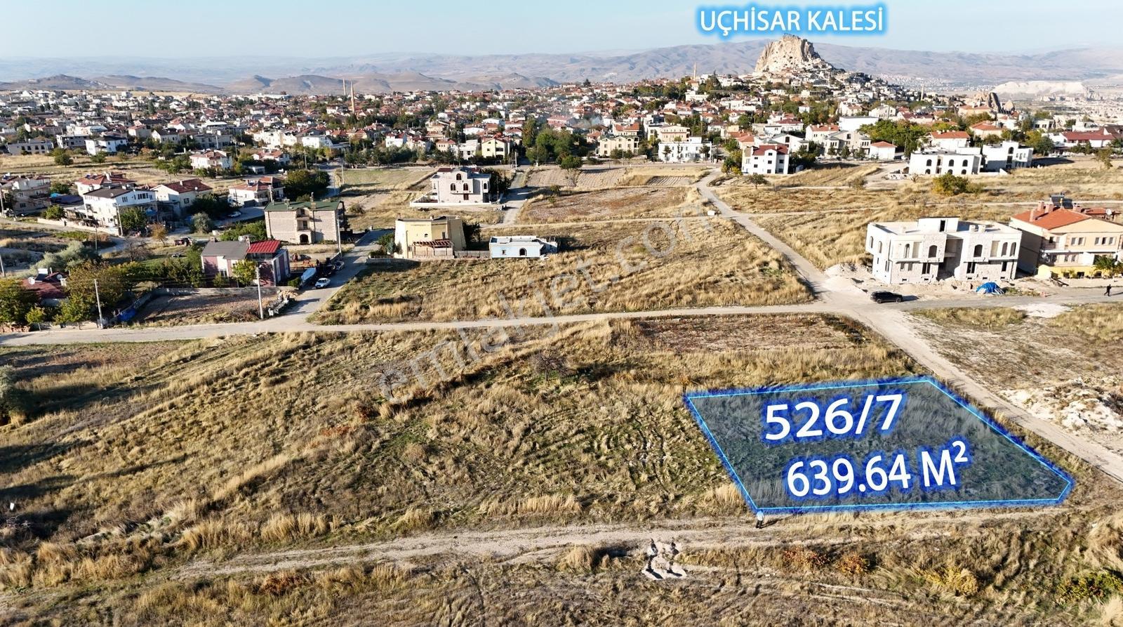 Şanlıbaba Emlak'Tan Uçhisar Da Satılık Köşe Başı Villa Arsası